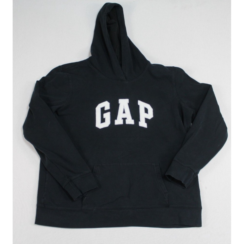Gap Women Blue Hooded Sweater Long Sleeve Crew Neck Casual Size XL